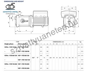 Pedrollo VSPm-FCR 80/130