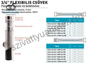 Fixaflex Inox 3/4 coll BB 300 mm