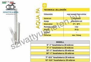 Aqua FA 10-1 coll fonaltekercs szűrőbetét