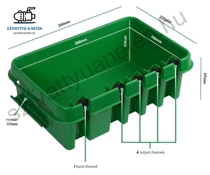 Dribox 285 zöld kültéri kötődoboz
